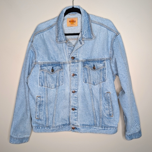 Hard Rock Cafe New York Vintage Denim Jacket sz L - Picture 1 of 9